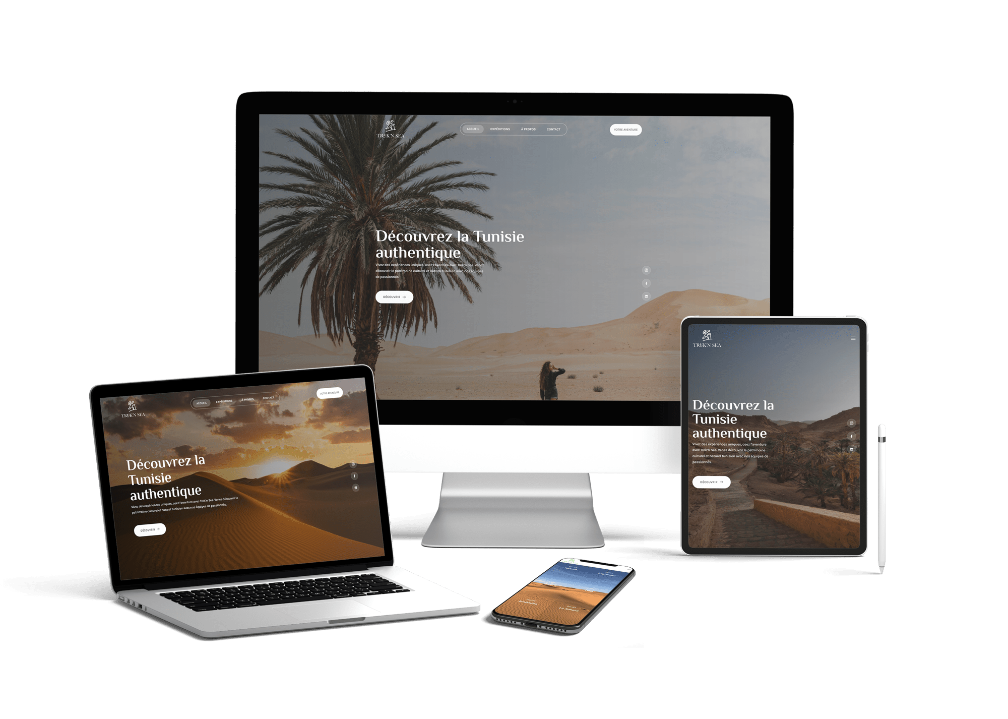 Imac page accueil Trek'n Sea